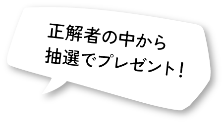 正解者の中から抽選でプレゼント！