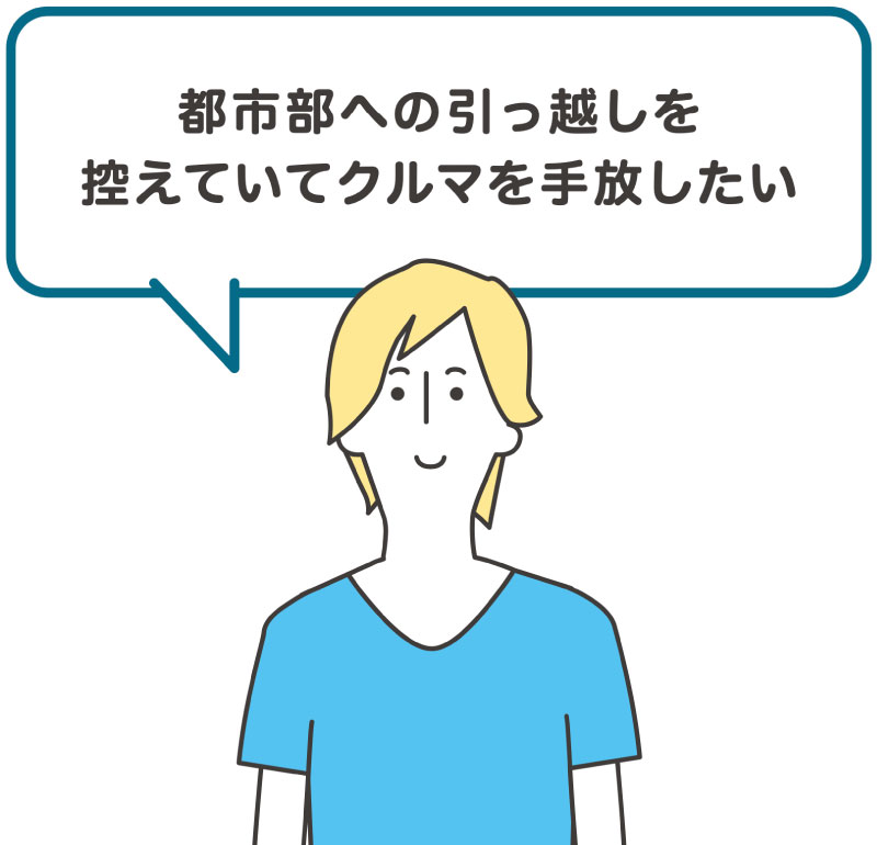 「都市部への引っ越しを控えていてクルマを手放したい」